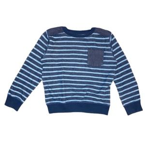 4T Long sleeve striped blue kids sweater top